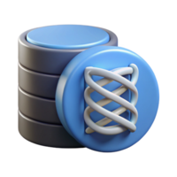 impressive minimalist Dna Data Storage Symbol with Shadow Effect Transparent Background high quality png
