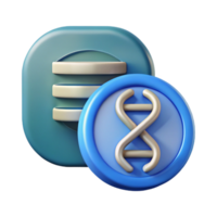 impressive classic Dna Data Storage Symbol with Shadow Effect Transparent Background exclusive png