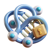 extraordinary abstract Dna Double Helix with Data Flow Lines Transparent Background high resolution png