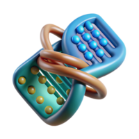 elegant artistic Dna Fragment with Binary Code Overlay Transparent Background 4K png