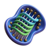 beautiful creative Dna Fragment with Binary Code Overlay Transparent Background 4K png