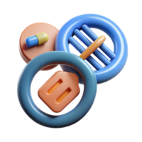 elegant classic Dna Fragment with Data Encoding Symbols Cutout Element original png