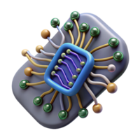 extraordinário moderno dna fragmento com digital sobreposição efeito isolado autêntico png