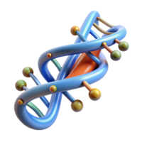 elegant creative Dna Helix with Data Flow Animation Isolated Element detailed png