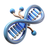 beautiful classic Dna Helix with Data Flow Animation Isolated Element detailed png
