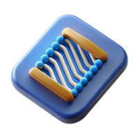 serene minimalist Dna Microarray Chip Close Up Isolated authentic png