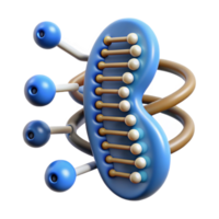 magnificent creative Dna Molecule with Data Encryption Symbol Isolated premium png