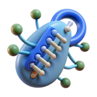 elegant abstract Dna Molecule with Data Encryption Symbol Isolated high quality png