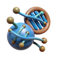 serene abstract Dna Molecule with Data Encryption Symbol Isolated premium png