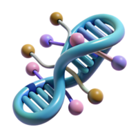 serene contemporary Dna Molecule with Data Encryption Symbol Isolated original png