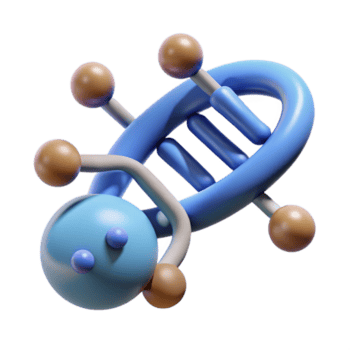 elegant rustic Dna Molecule with Data Encryption Symbol Isolated high resolution png