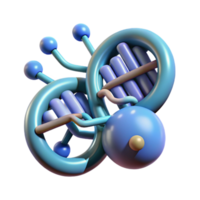 wonderful minimalist Dna Molecule with Digital Data Overlay Cutout Element detailed png