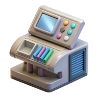 extraordinary artistic Dna Sequencing Machine with Digital Display Isolated 4K png