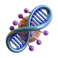 magnificent classic Dna Strand with Digital Lock Icon Isolated professional png