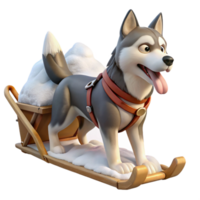 extraordinary modern Dog Sledding Through Snow Action Shot Cutout 4K png
