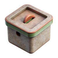 elegant modern Donation Box with Open Lid Top View Cutout Element original png