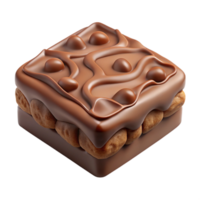 impressive rustic D Printed Brownie From Air Transparent Background detailed png