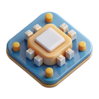 serene creative D Printed Circuit Board Top View Transparent Background exclusive png
