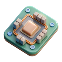 elegant modern D Printed Circuit Board Top View Transparent Background original png