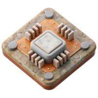 extraordinary abstract D Printed Circuit Board Top View Transparent Background high resolution png