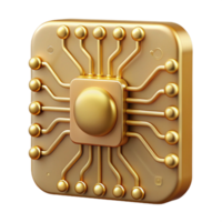 impressive minimalist D Printed Circuit with Gold Contacts Cutout high resolution png