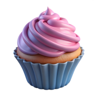 beautiful rustic D Printed Cupcake From Air Transparent Background premium png