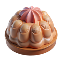 stunning vintage D Printed Dessert From Air Transparent Background high resolution png