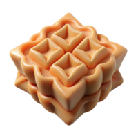 elegant abstract D Printed Edible Matrix Isolated Cutout Transparent Background high quality png