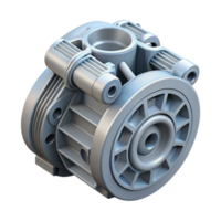 serene minimalist D Printed Engine Part Detailed View Cutout detailed png