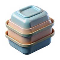 beautiful minimalist D Printed Food Container Cutout Stacked View original png