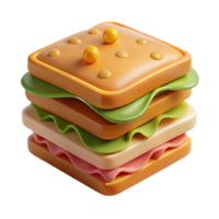 wonderful abstract D Printed Food Layer Transparent Background detailed png