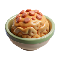 elegant abstract D Printed Meal Component Transparent Isolated professional png