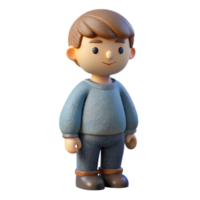 vibrant vintage D Printed Miniature Figurine Side View Isolated detailed png