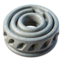 serene abstract D Printed Part with Fdm Layers Isolated 4K png