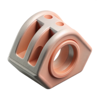 vibrant minimalist D Printed Prototype Part Side View Isolated original png