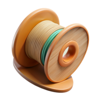 elegant vintage D Printing Filament Spool Variety Transparent Background high resolution png
