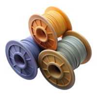 extraordinary traditional D Printing Filament Spool Variety Transparent Background authentic png