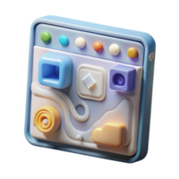 vibrant abstract D Printing Software Interface Screenshot Transparent Background professional png
