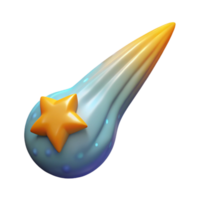 magnificent abstract Dreamlike Comet Isolated on Transparent Background original png