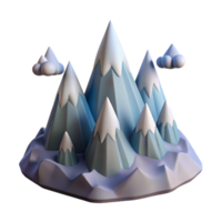 magnificent artistic Dreamlike Mountain with Floating Peaks Transparent Background high resolution png