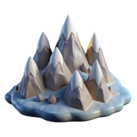 wonderful minimalist Dreamlike Mountain with Floating Peaks Transparent Background high resolution png