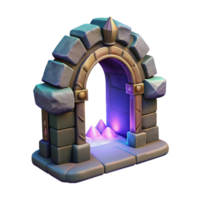 serene minimalist Dreamlike Portal Isolated on Transparent Background 4K png