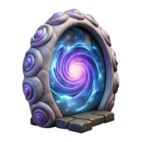 vibrant abstract Dream Portal with Swirling Nebula Isolated on Transparent Background exclusive png