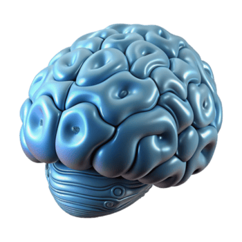 sbalorditivo moderno d reso cervello con binario codice copertura trasparente originale png