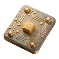 impressive artistic D Rendered Circuit Board with Transparent Background high resolution png