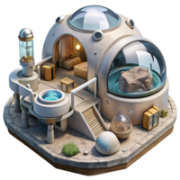 serene rustic D Rendered Space Habitat Transparent high resolution png