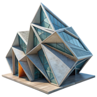 stunning classic Dynamic Architecture Structure Angled Perspective Isolated detailed png