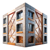 beautiful abstract Dynamic Building Envelope Cutout Geometric Pattern high resolution png