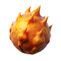 elegant abstract Dynamic Fireball Synesthesia Transparent Background with Intense Heat professional png