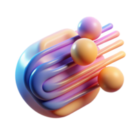 elegant minimalist Dynamic Motion Blur Synesthesia Cutout with Motion Trails 4K png